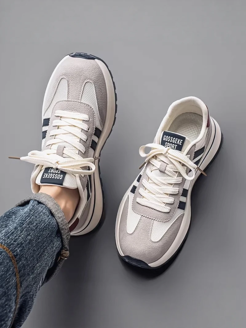AGAM Men's Shoes 2026 New Autumn Trendy All-Match Casual Sports Shoes Middle School Soft Bottom Running Dad Trendy Shoes