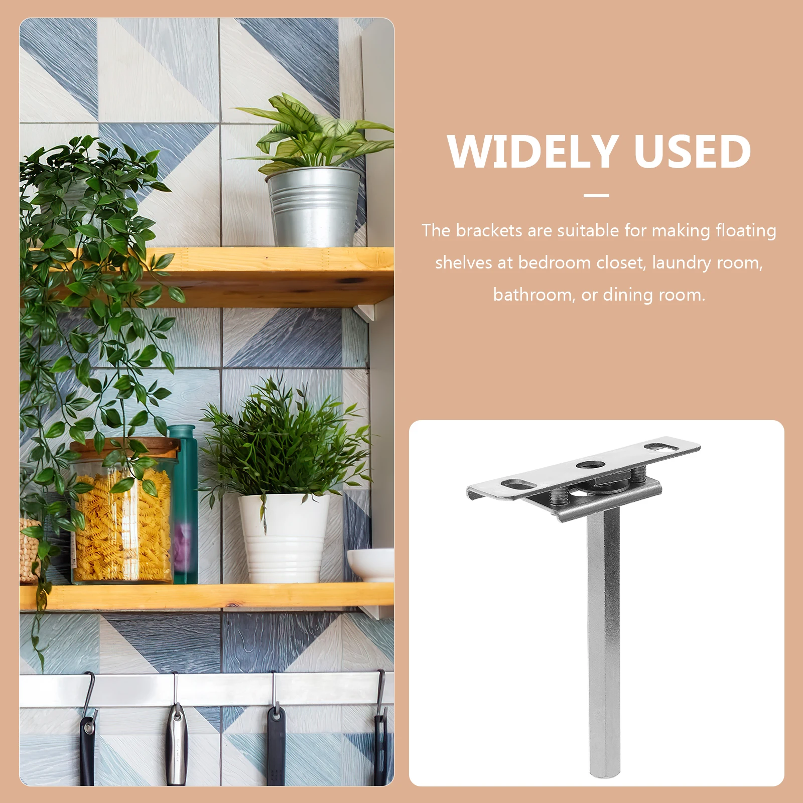 

4pcs 4 Inch Heavy Duty Hidden T-Shaped Wall Mounting Strong Corner Shelf Support Floating Shelf Brackets For Kitchen Balcony