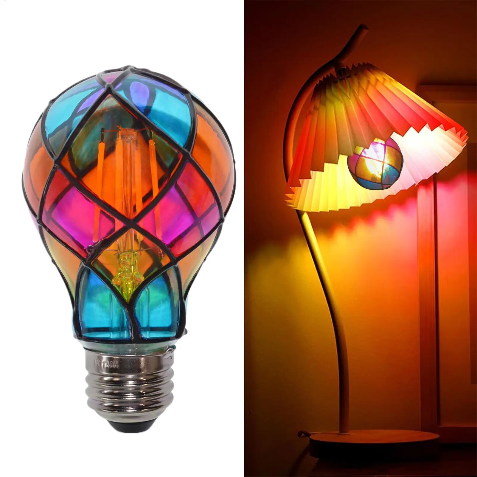 الزجاج الملون LED لمبة E26 قاعدة 4 واط 120 فولت LED Corloful لمبة إضاءة رومانسية لجميع القديسين عيد الميلاد ديكور حفلات أباجورة
