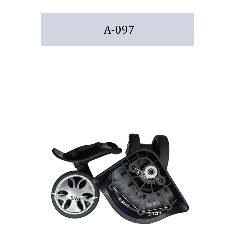 For HONGSHENG A-097 Universal Wheel Replacement Trolley Case Luggage Pulley Silent Smooth Shock Absorbing Durable Caster Wheels