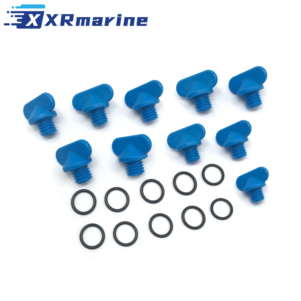10Pack Exhaust Manifold Water Drain Blue Plug For MerCruiser 22-806608A1 22-806608A02 8M2000874 image 4