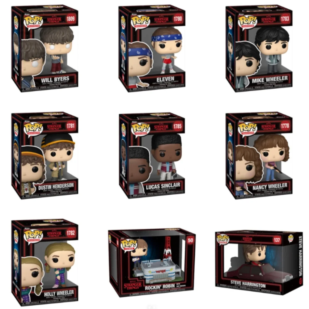 Figuras de Acción Funko Pop de Stranger Things, Will, Mike, Steve, Dustin, Eddie, Juguete Coleccionable para Regalo
