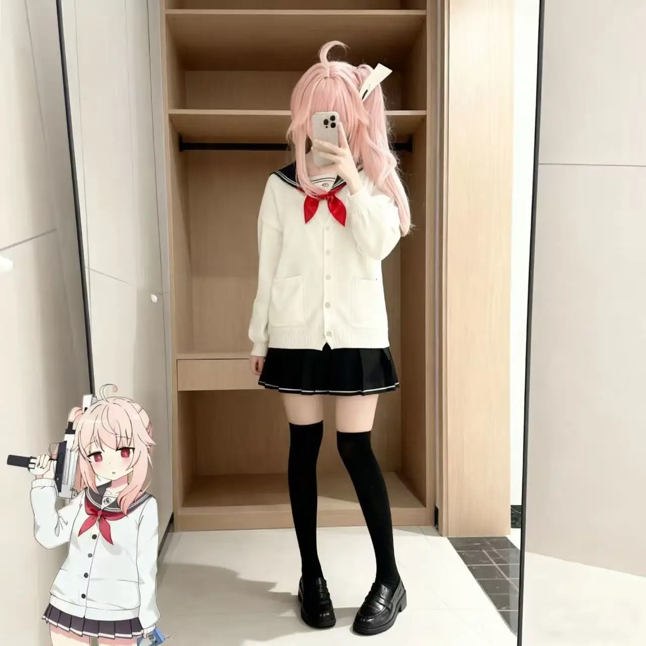 

Anime Inspired Japanese JK Sailor Uniform Set - Blue Archive Yuzu Tori Natsu (Middle School Style)