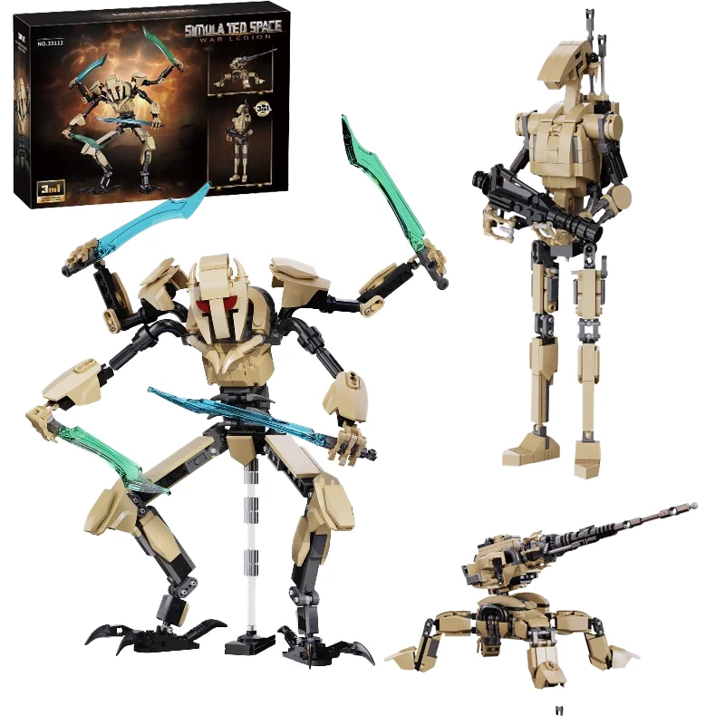 

547PCS Creative 3in1 Interstellar War Corps Robot Building Blocks Construction Bricks Toy Birthday Gift For Children Adult