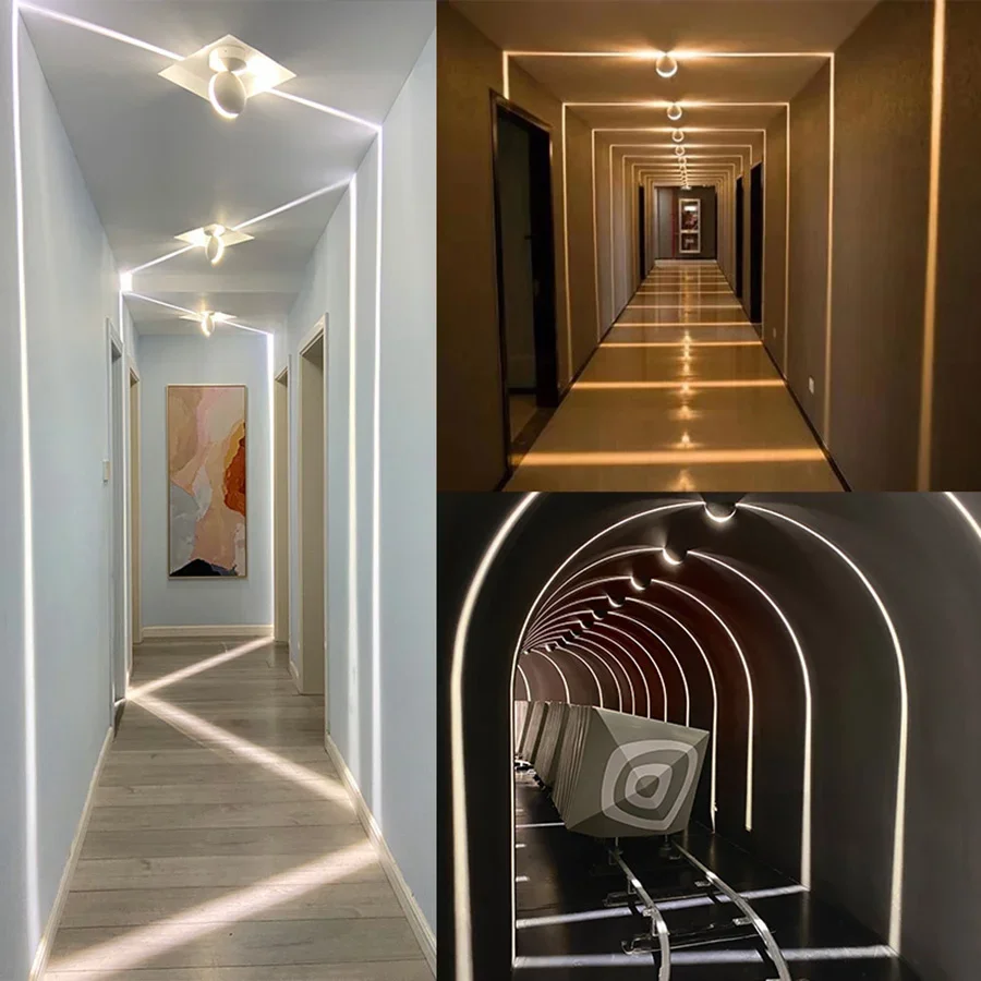 15W RGB Wall Lamp LED Window Sill Light 360 Degree Corridor Ray Light Door Frame Line Wall Light for Hotel Aisle Bar Decor