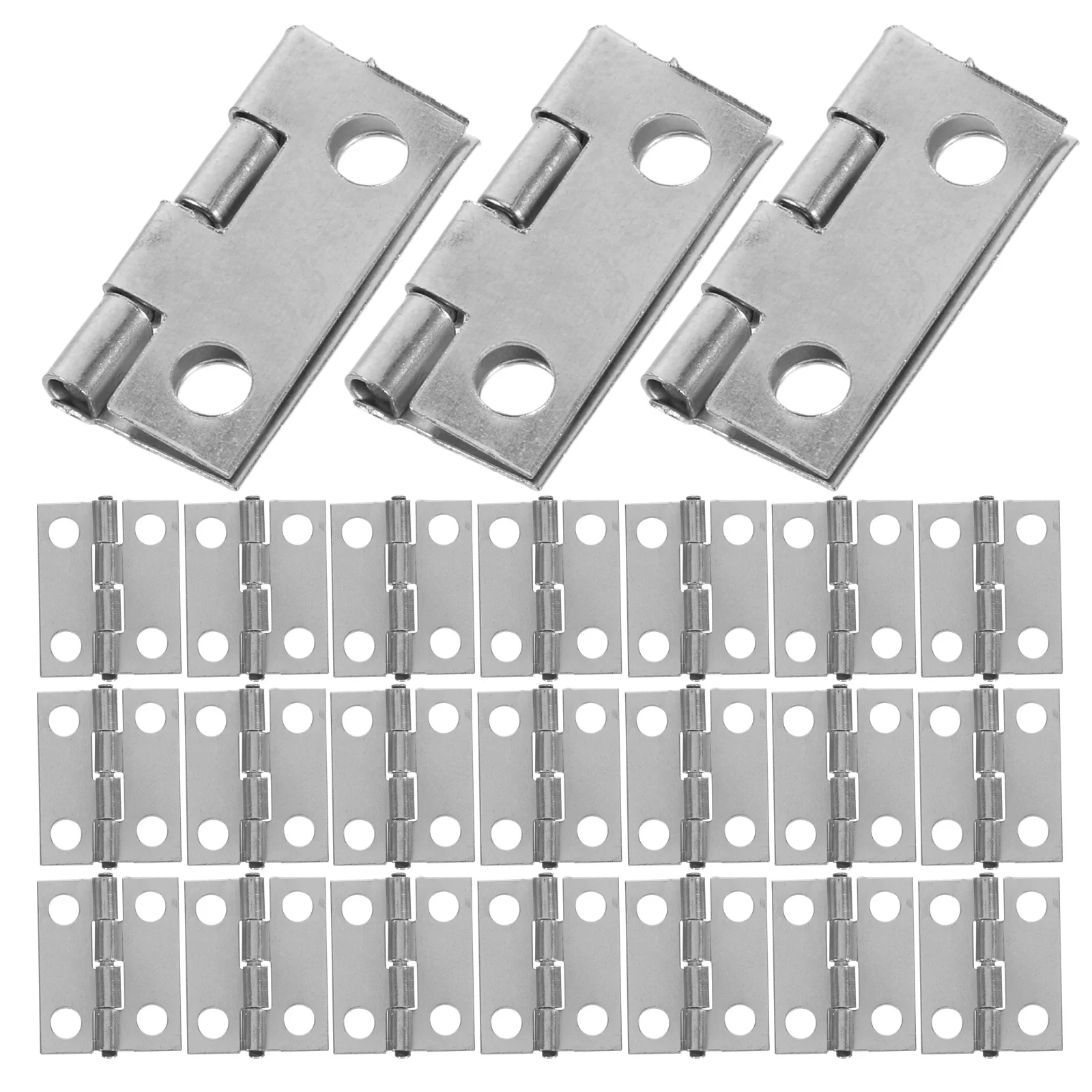 

50Pcs Mini Hinges Small Iron Retro Style with Screws for Jewelry Boxes DIY Crafts Wooden Cases Miniature Furniture Hardware Kit