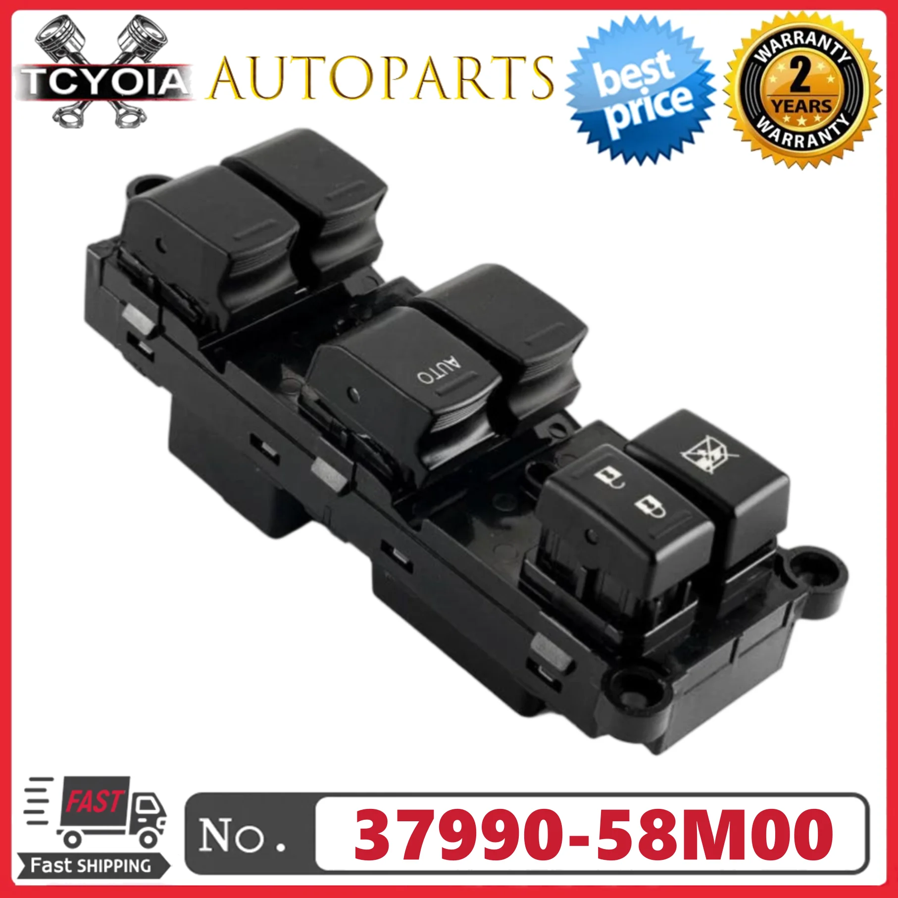 

Front right Power Window Master Control Switch 37990-58M00 3799058M00 For 1993-1998 Suzuki Vitara RHD