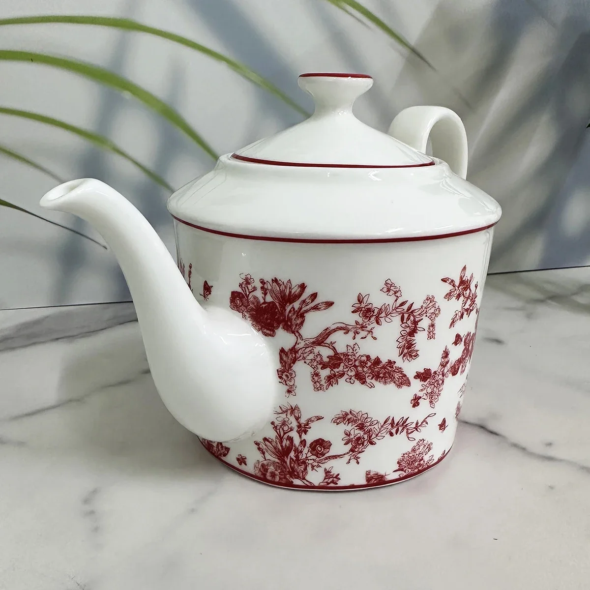 Elegant Flower  Bone China Teapot English Afternoon Tea Set Teapot High-Grade Porcelain Coffee Pot Heat Resistant Kettle Pot