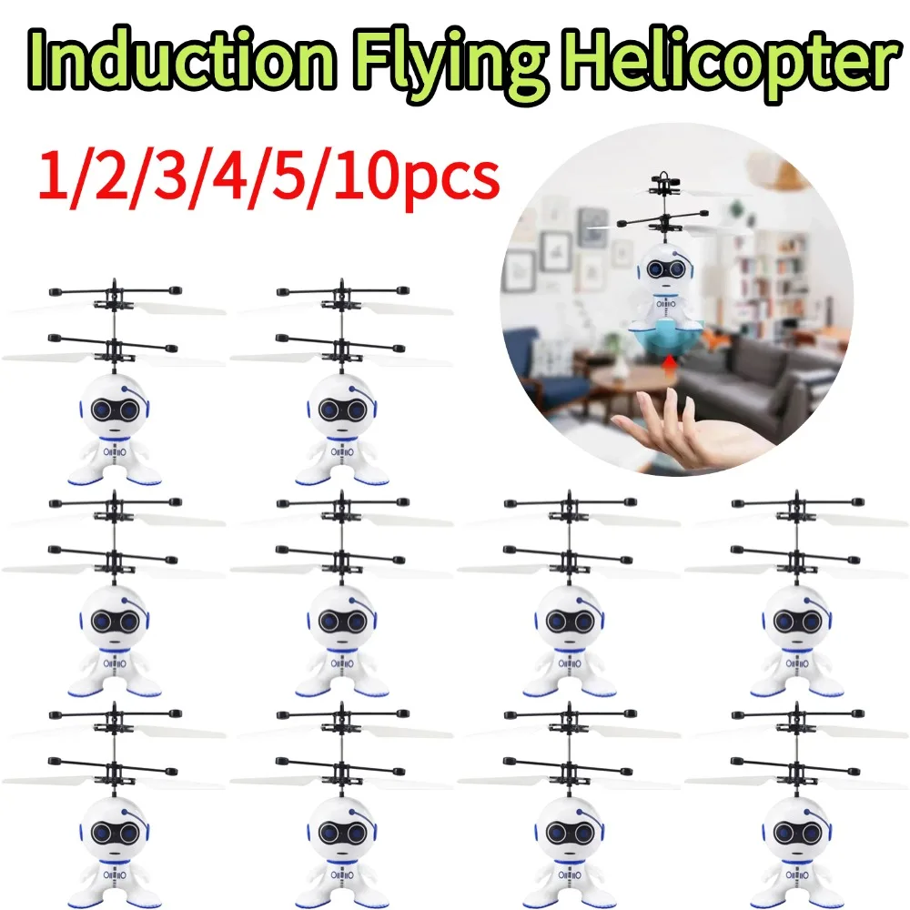 Hot-selling Induction Suspended Crystal Ball Sense Colorful Ball Induction Flying Helicopter RC Helicopter UFO Toys for Kids