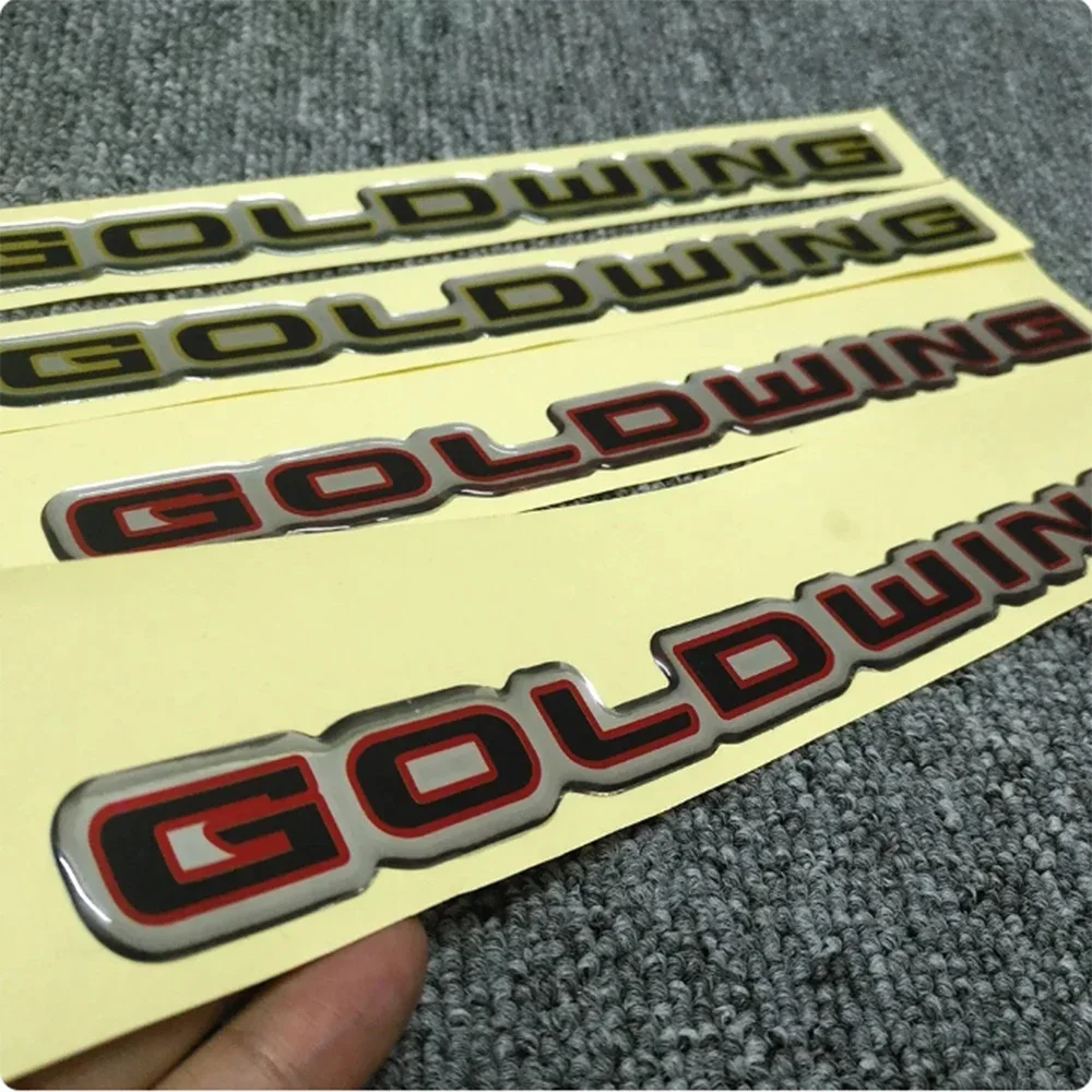 Adesivos de carenagem lateral com logotipo símbolo marca, emblema da tampa da bateria, Honda Goldwing GL1800, Gold Wing Tour F6B, ABS 3D, decalque