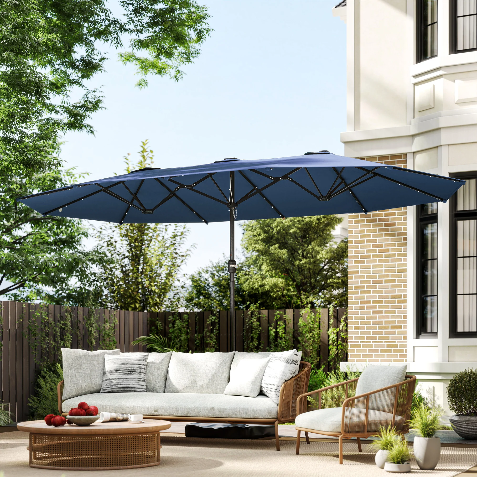 Outdoor Furniture Umbrella - مظلة شمسية مزدوجة الجوانب، مظلة حديقة