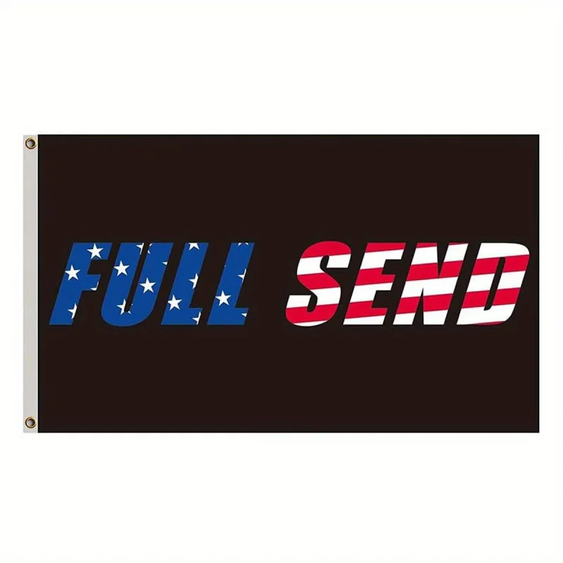 1pc Full send Funny Banner Flag - College Dorm Room Decor, Man Cave Frat Bedroom Accessories, Unique Room Decoration