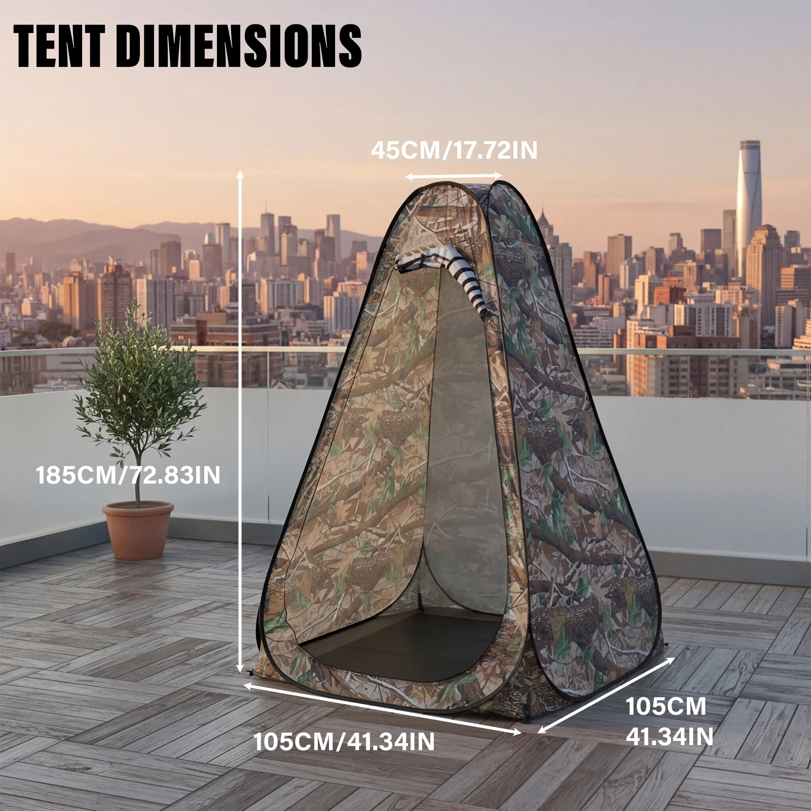 Portable Pop-Up Privacy Tent for Outdoor Shower Camping Toilet Rain Shelter Easy Setup Foldable with Storage Bag