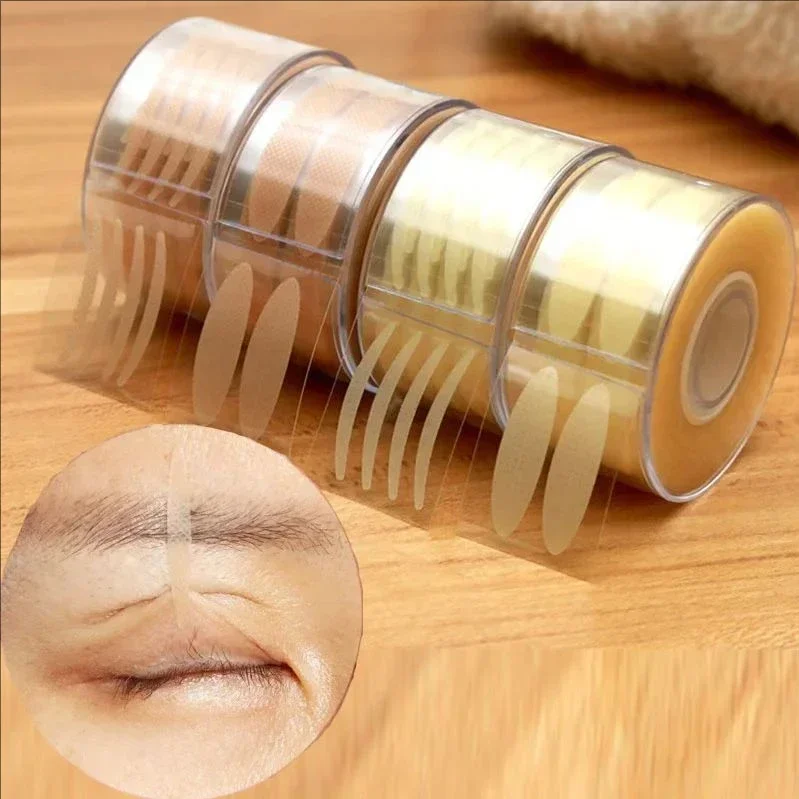 MJ-Double Fold Eyelid Tape Adesivo, Invisible Lace Eyelash, Auto-adesivo Under Eye Lashes, Shadow Patch, Ferramenta de Beleza, 600 pcs