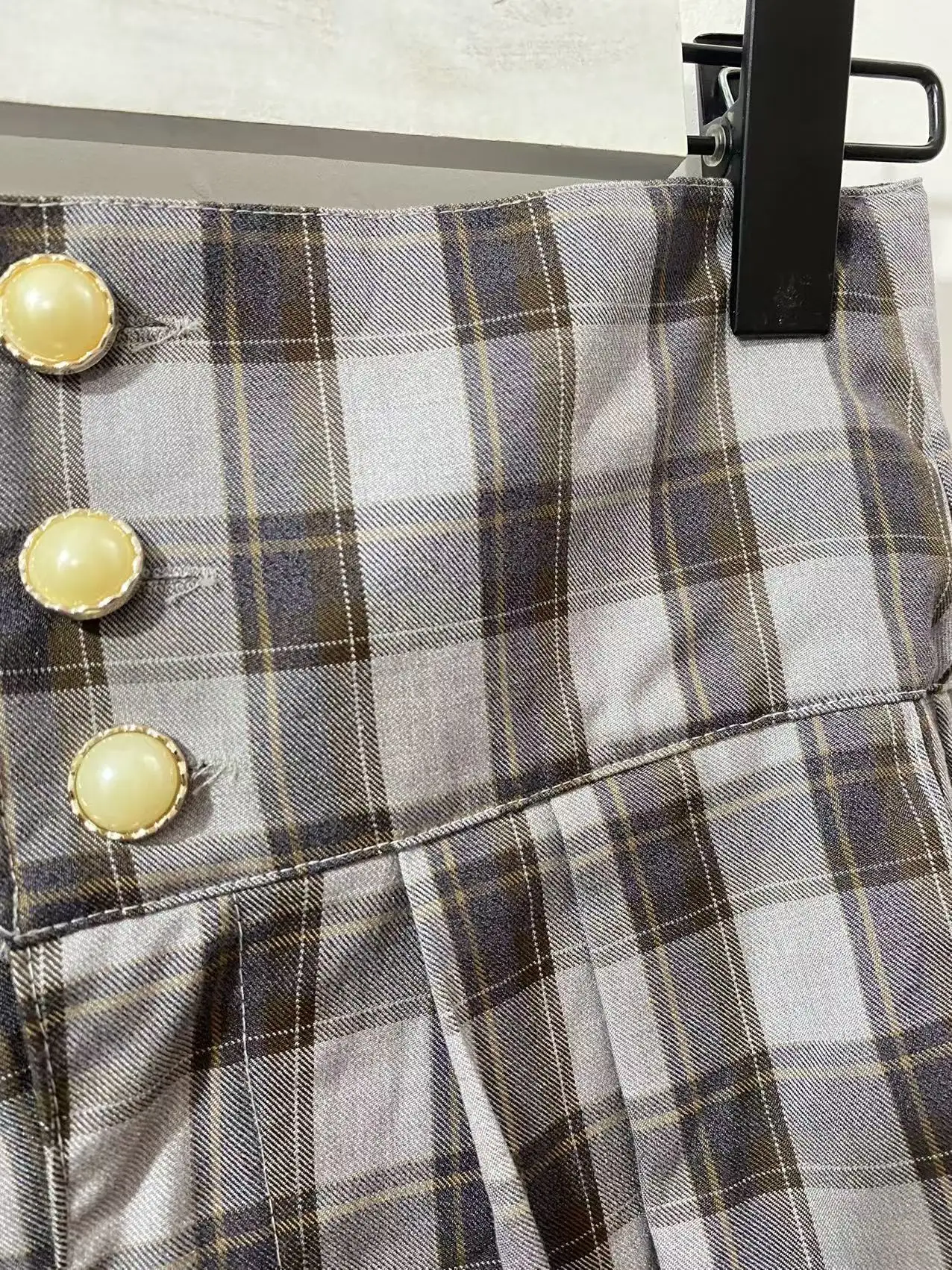 กางเกงขายาวทรงคาปรีลายสก็อตผ้าฝ้ายแท้ Liz Lisa ของแท้จากญี่ปุ่น