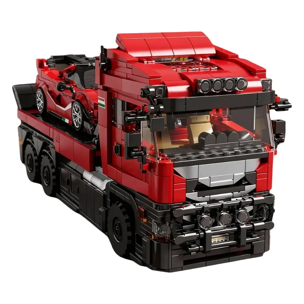Bouwsteenmodel van zware transportwagens en sportwagens, hoge moeilijkheidsgraad voor volwassenen, verjaardagscadeau, kerstcadeau - afbeelding 2