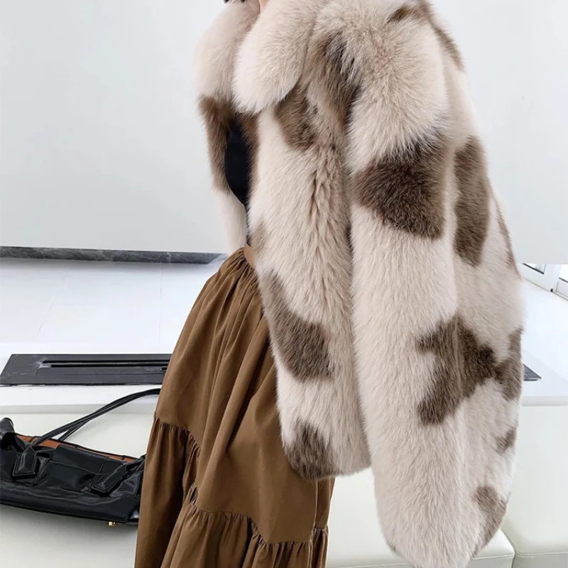 Italian style  Tuscany  Lamb's wool  Fur coat  Fall and Winter  New  Women  Fox fur  Short coat  Comfortable  Elegant