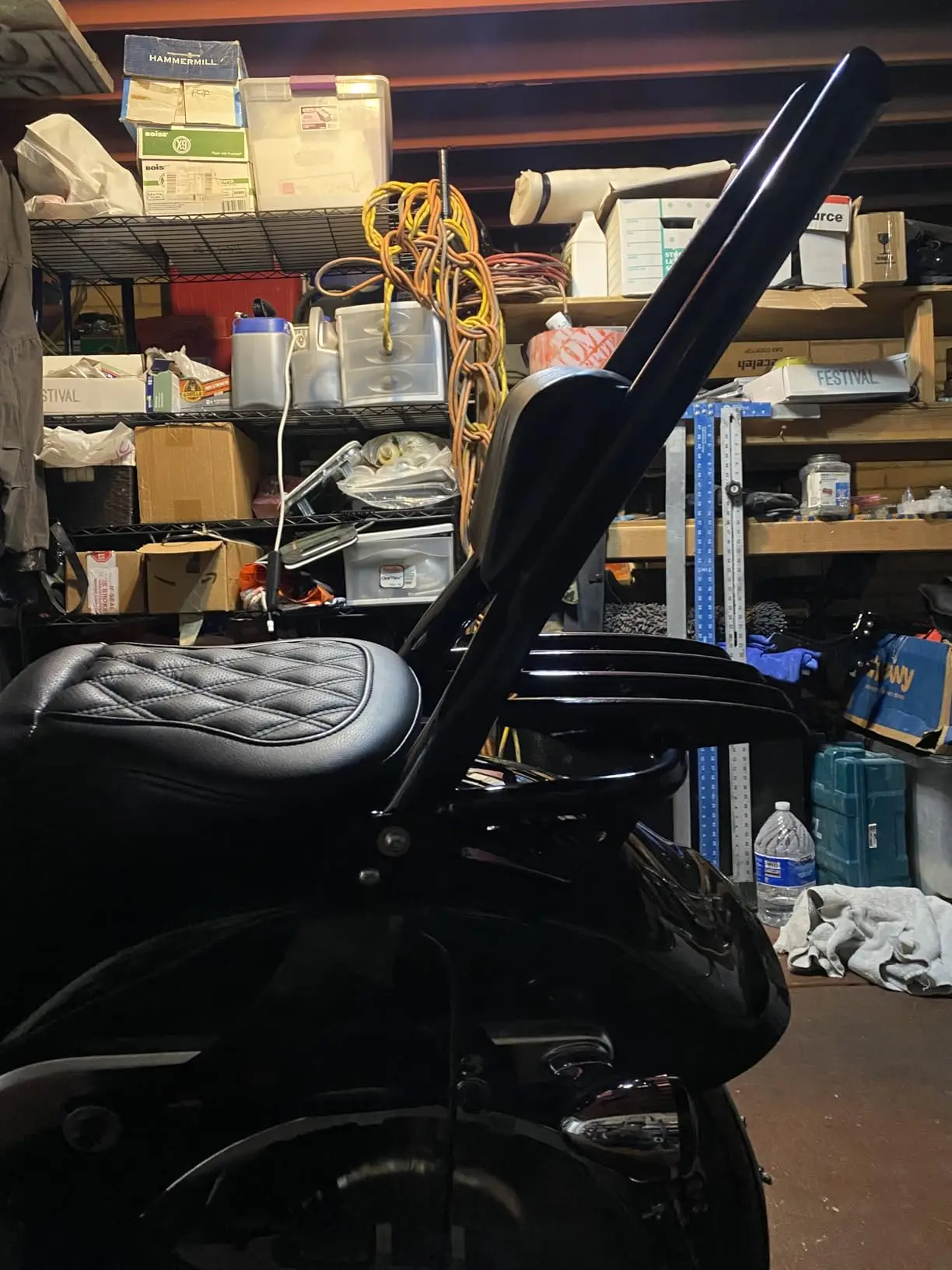 For Harley Fat Boy 114 FLFBS 18-25 Fat Boy FLFB 2018-2019 Detachable Motorcycle Backres Upright Sissy Bar & Docking Hardware Kit view 2