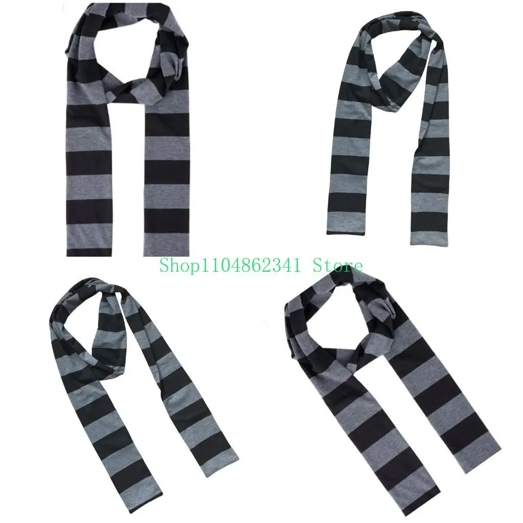 

5ASD -х годов тонкий шарф Harajuku с длинным полосатым шарфом.