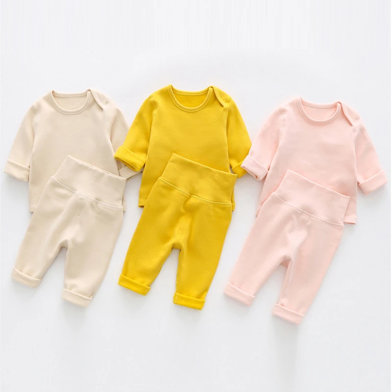 Boys Thermal Underwear Sets Autumn Winter Girls Long Warm Comfortable Children Home Sleepwear Kids Cation Fluff Nightwear Winter