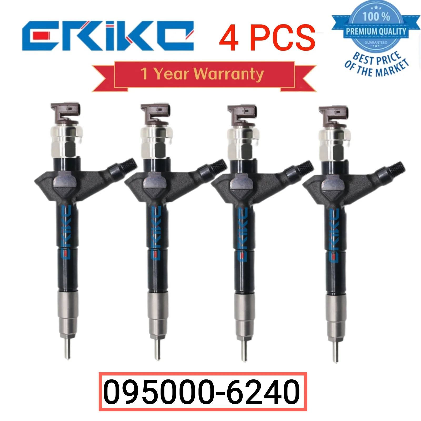 

4 PCS 095000-6240 Diesel Injector 16600-MB40A 16600-MB40# 16600-VM00A 16600-VM00D DCRI106240 Original Injector for Toyota