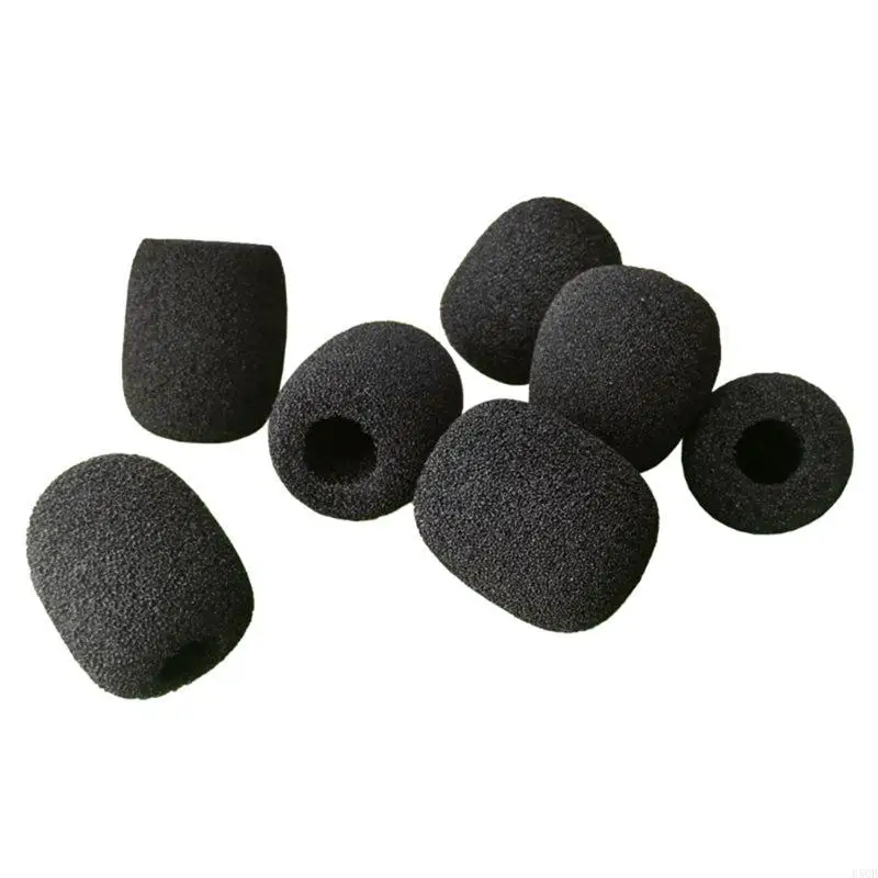 D5QB 10pcs Headset Replacement Cover Gooseneck Sponge Foam Microphone Windscreen Protector 5 Sizes