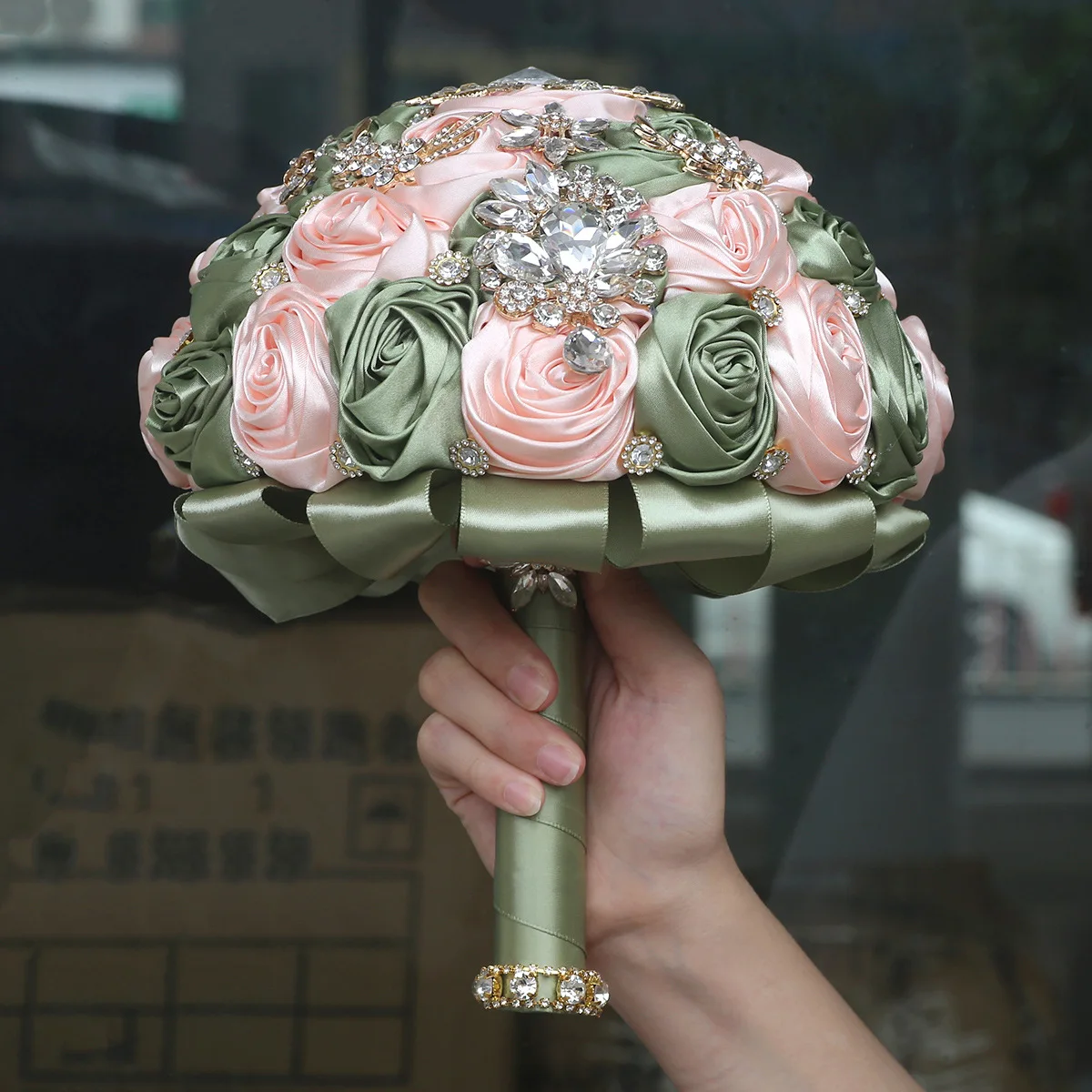 1-unidad-lote-ramo-de-novia-rosa-y-verde-con-cinta-artificial