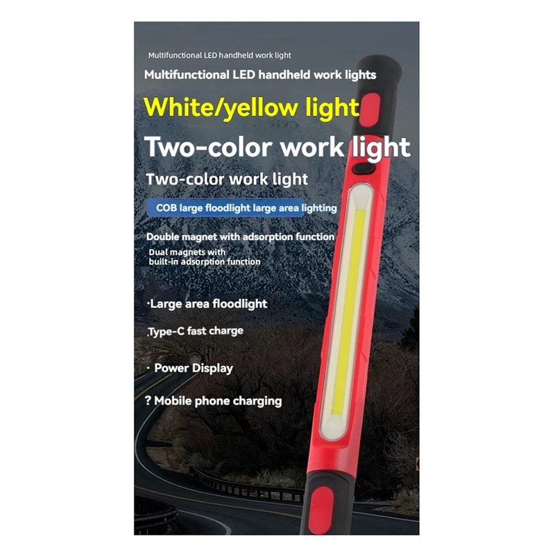 BAAG-Work Light For Mechanic,LED Work Lights,4400Mah Rechargeable Magnetic Light Bar,Automotive Tools Cordless Underhood