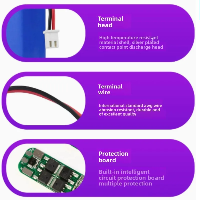 for 18500 Lithium Battery Pack 7.4V 1500mAh Certified Rechargeable Battery for 3D Printer Power Tool
