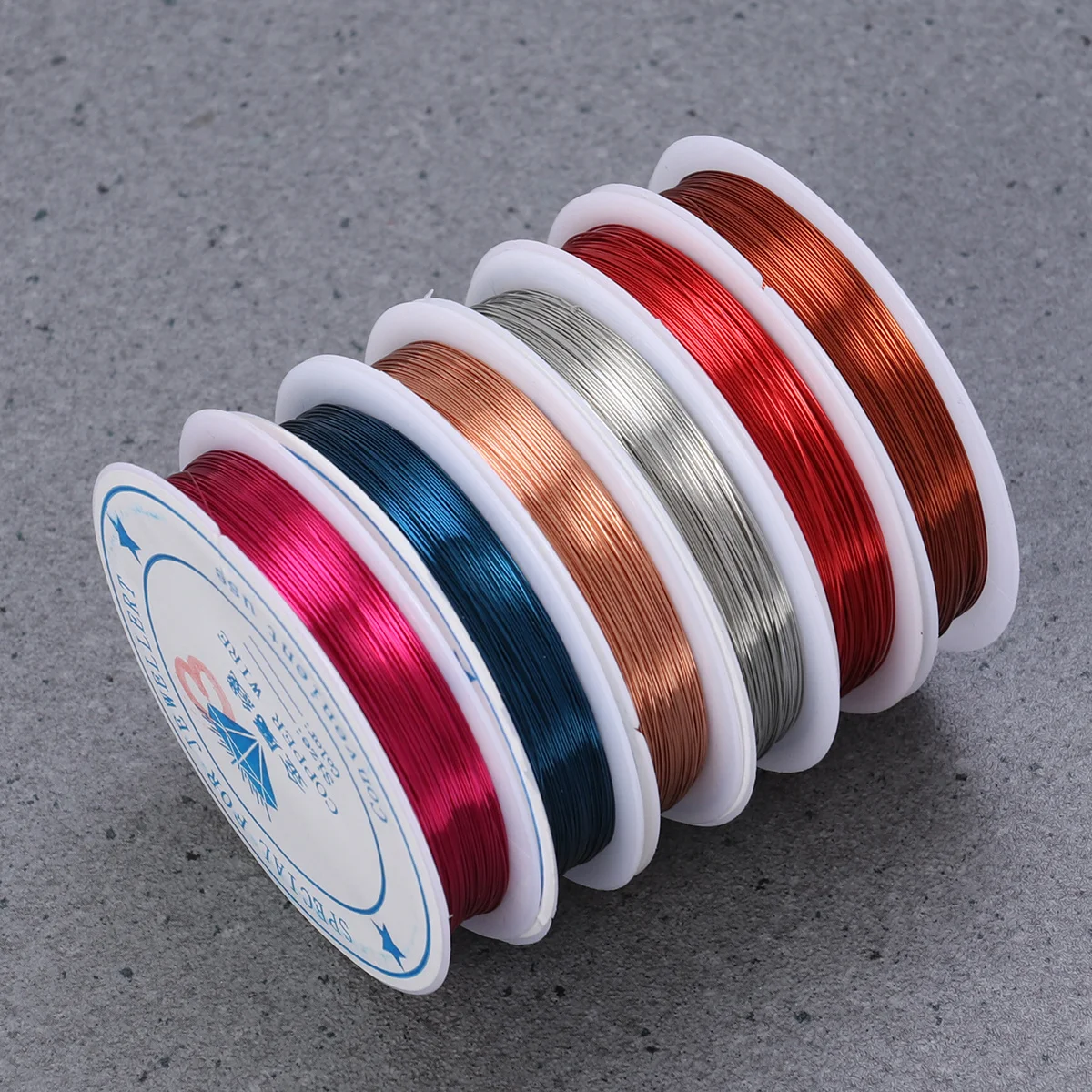 6 Rolls 0.3mm Colorful Copper Wire Flexible Jewelry Craft Beading Wire 30m for Wrapping Tiaras Floral Arranging