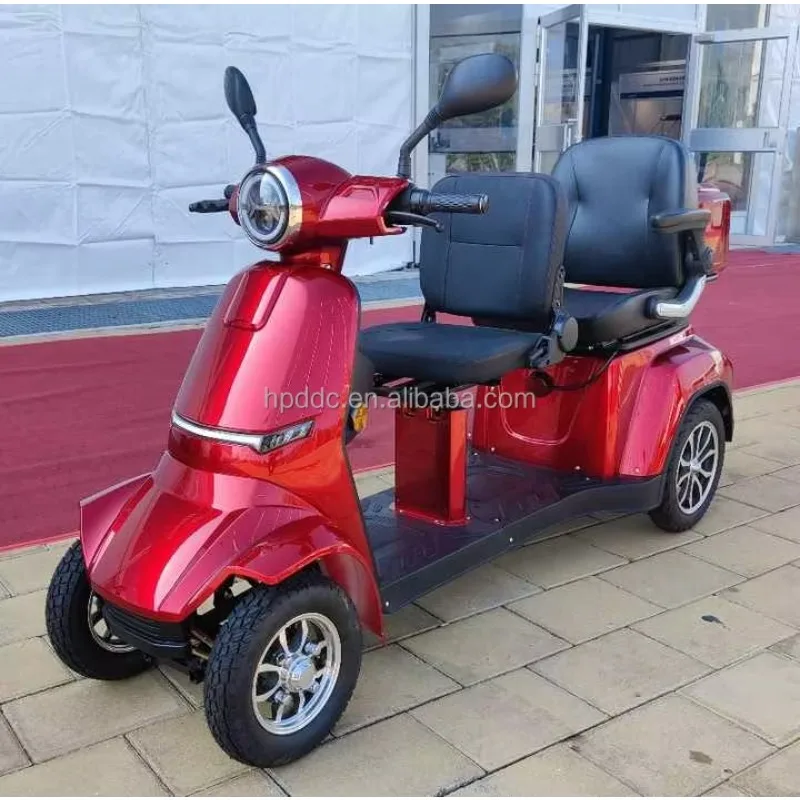 4-Rad-Elektro-Scooter mit zwei Sitzen für Erwachsene, 1000W, sanftes Fahren, Großhandel China