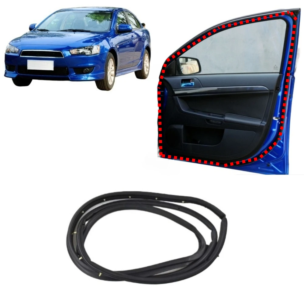 1 Piece Door Rubber Seal Weatherstrip for Lancer CX CY CZ Sedan 2007-2020 Waterproof Sealing Strip with Clips 5725A049