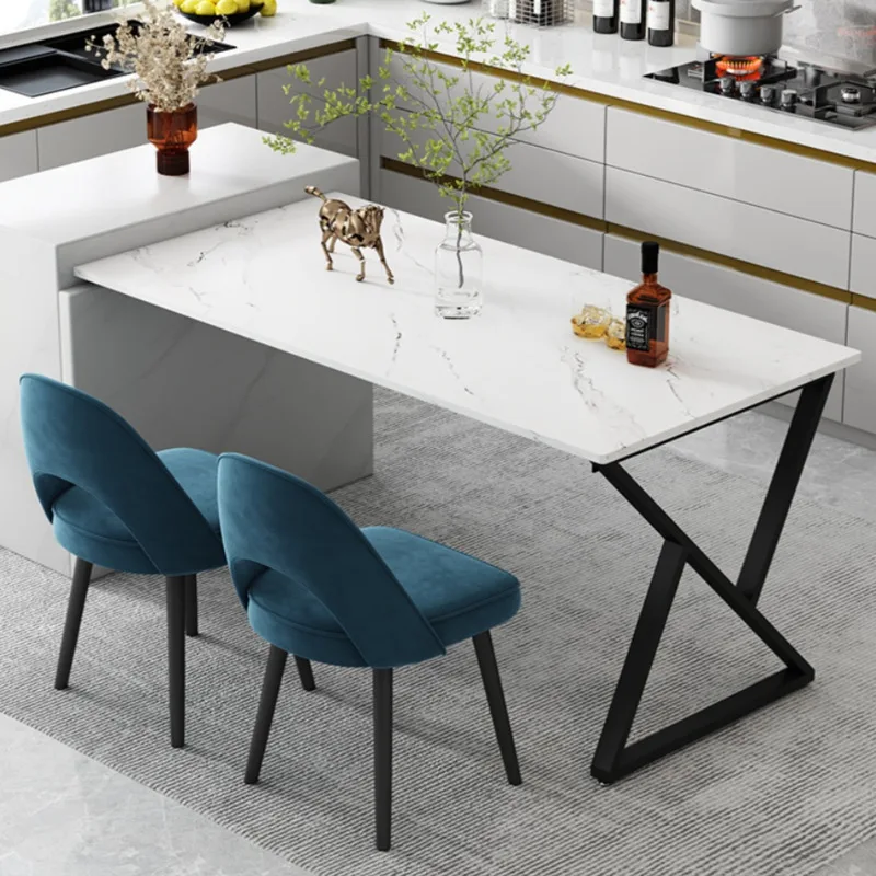 Carbon Steel L Shaped Kitchen Island Table Leg Dining Room Cabinet Rock Board Marble Support Frame Furniture One Side Foot