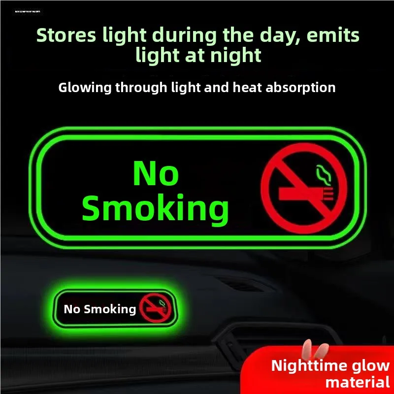 

No Smoking Reminder Sticker Car Door Handle Co-Driver Side Automotive Decal Interior Decoration Warning Label