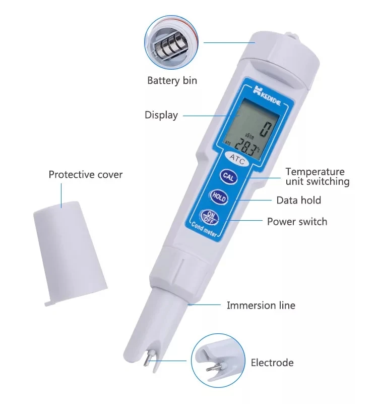 

The Conductivity Meter Pen Conductance CT-3030 Precision Meter Electrode Integrated Digital Conductance