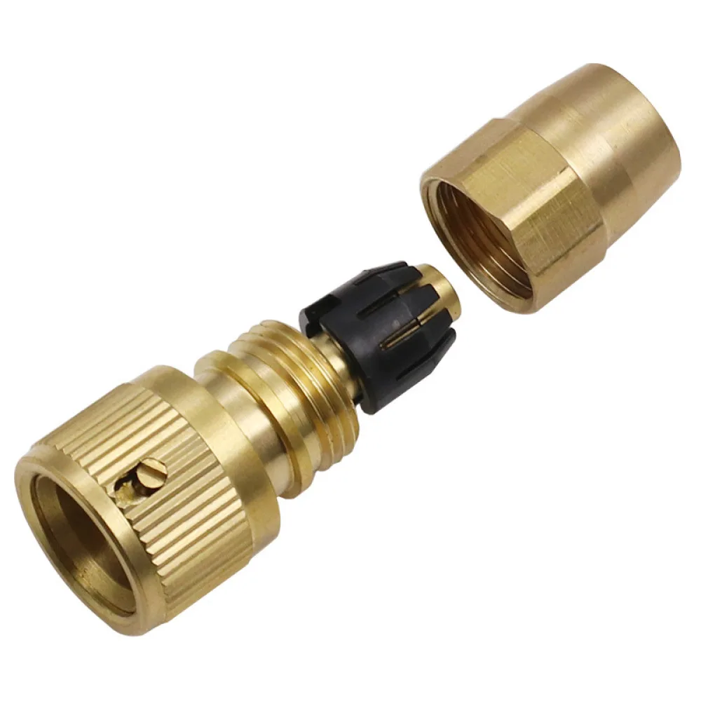 Solid Brass Garden Hose Quick Connector Universal Water Pipe Adaptor For JIGONG Irrigation Washing Applicator Fitting