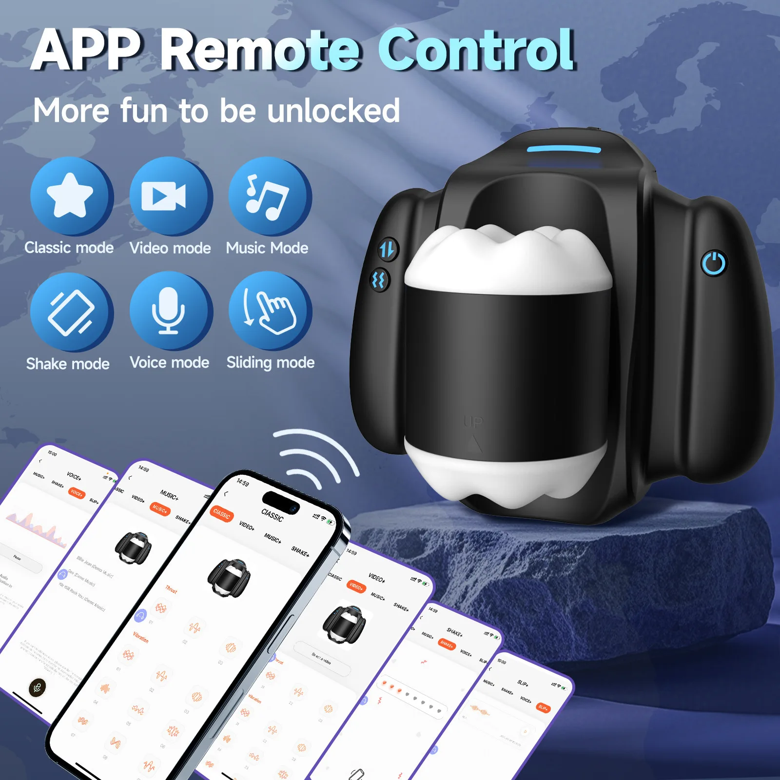 App Control Automatic Telescopic Male Masturbator Oral Pussy Sucking Vibrator Sex Toy for Men Blowjob Penis Trainer Sex Machine - view 5