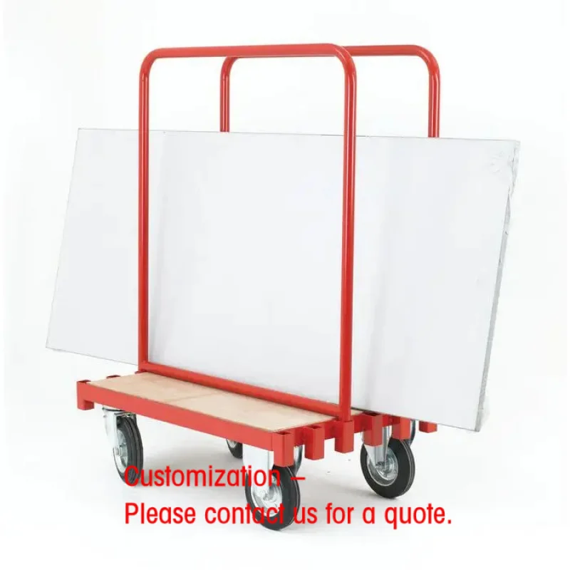 custom.250kgs Panel Dolly Cart Steel Handling Wall Panel Panel Truck Warehouse Heavy-Duty Board Sheet Cart with 6 Swivel Caster