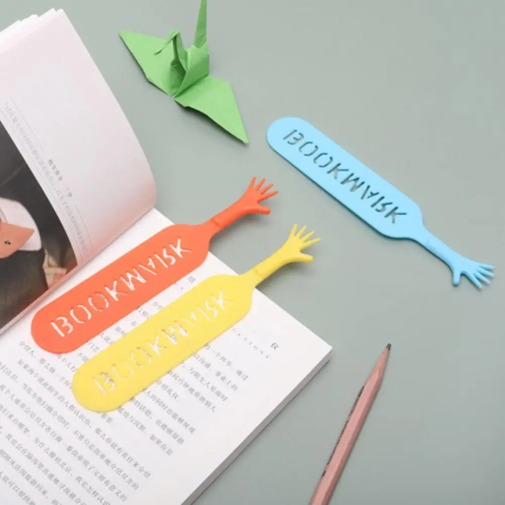 Fine Workmanship Plastic Mini Hands Shaped Bookmark Stationery Gift for Home