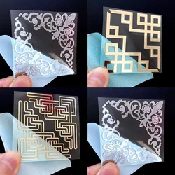 Vintage pattern border metal sticker phone back sticker back shell decorative sticker notebook gift box handmade patch