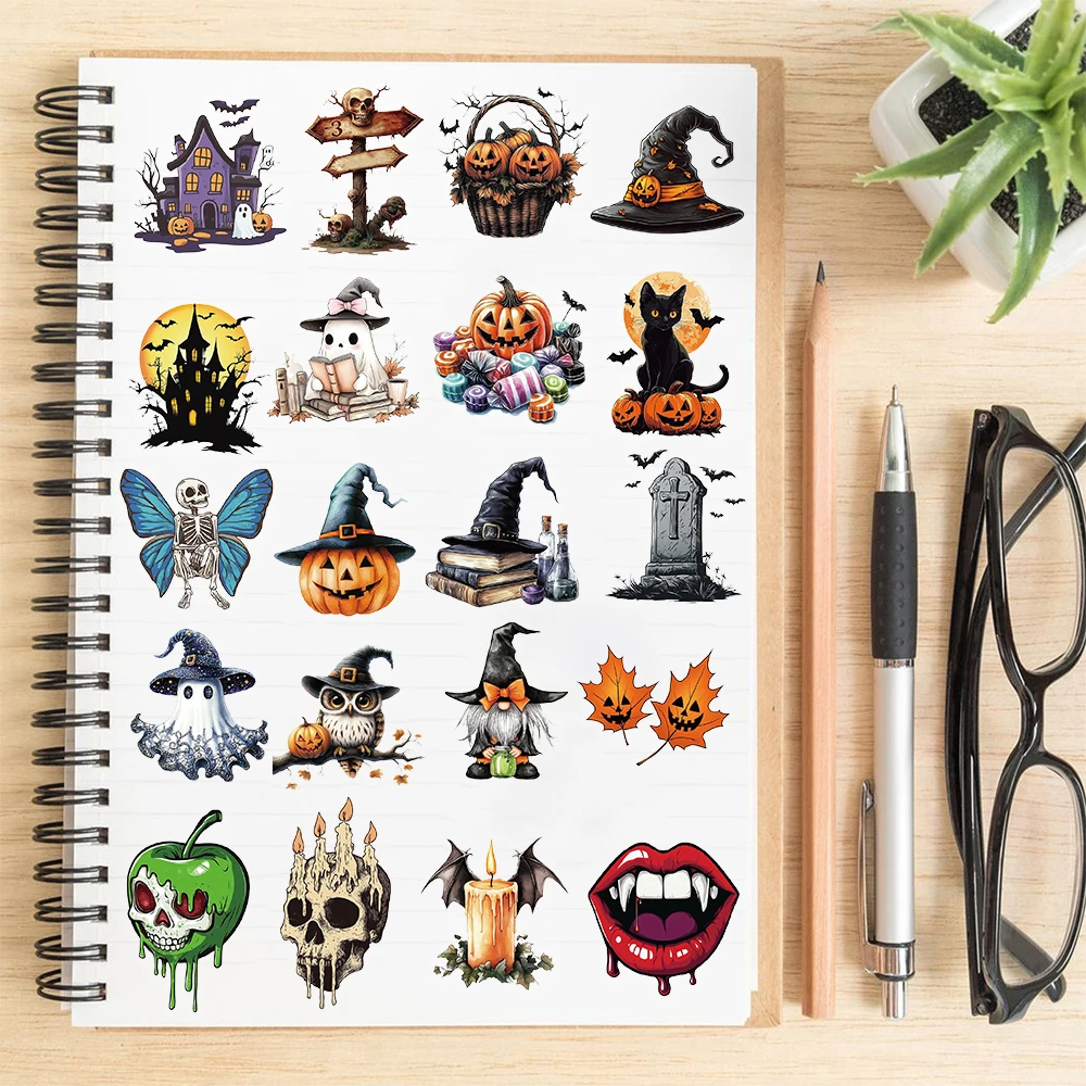 50 قطعة ملصق الهالوين السعيد الحنين سكيت الكتابة على الجدران غرفة DIY بها بنفسك الهاتف المحمول الأمتعة القهوة مقاوم للماء Harajuku ملصق #5