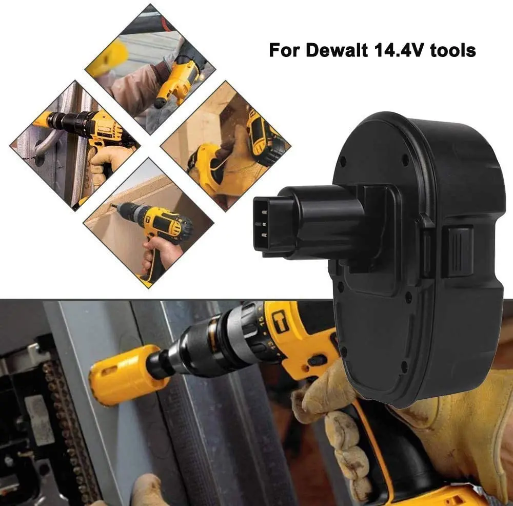 Herramientas recargables DW9091 14,4 V Ni-MH, batería para Dewalt DC9091 DE9095 DE9502 DW918 DW996KQ DC551KA DC757KB, alta capacidad 100%