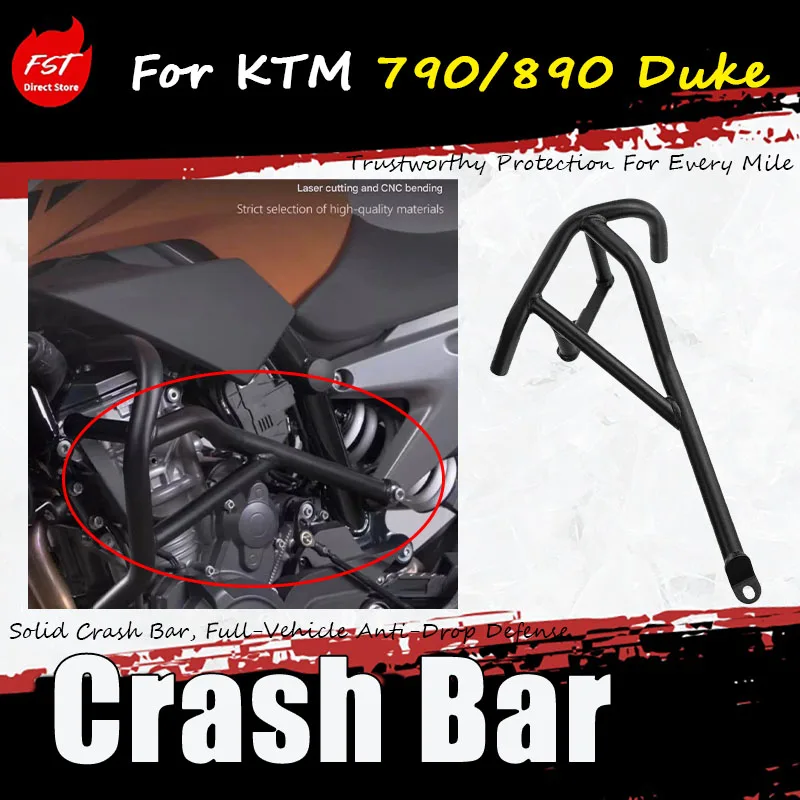 For KTM 790 Duke/890 Duke modification accessories: guard bars, bumper, anti-crash bars Anti‑Fall Bumper