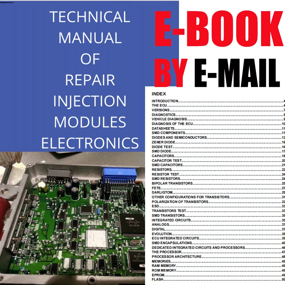 

ECU REPAIR TECHNICAL MANUAL FOR ELECTRONIC INJECTION MODULES DIAG DATASHEETS SMD COMPONENTS DIODE RESISTORS TRANSISTORS TEST BUS