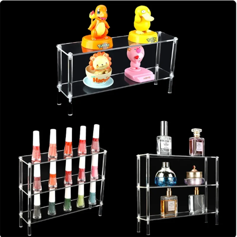 Clear Acrylic Display Riser Stand for Funko POP Figures, Cupcake Cosmetic Perfume Clay Doll Jewelry for Display Stand Organizer