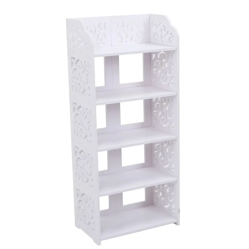 

5 Tiers White Hollow Out Shoe Rack Stand Storage Organiser Shelf