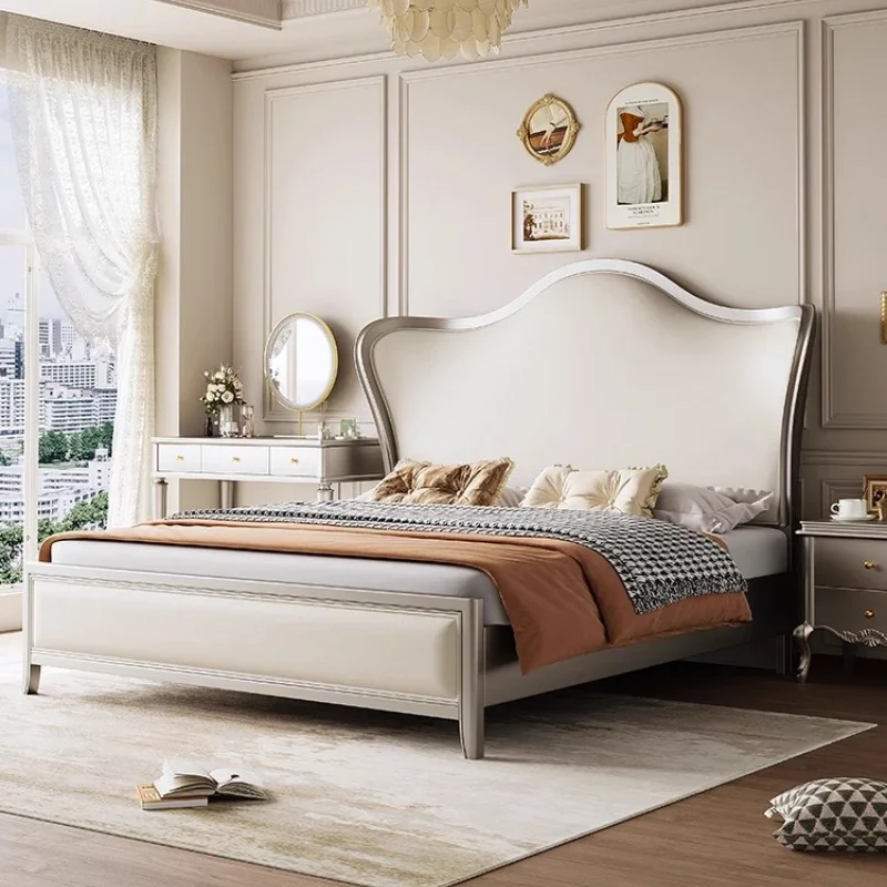 سرير تجميل بسيط بتصميم غرفة نوم مزدوجة فاخرة بحجم كينغ سرير بناتي للنوم الأميرة المحمولة Camas De Casal أثاث عصري