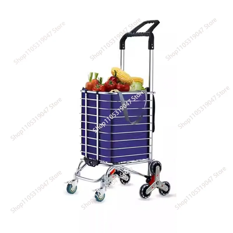 Carrito de Compras Plegable de Aleación de Aluminio, Portátil, Gran Capacidad, Ligero, con Sistema para Subir Escaleras
