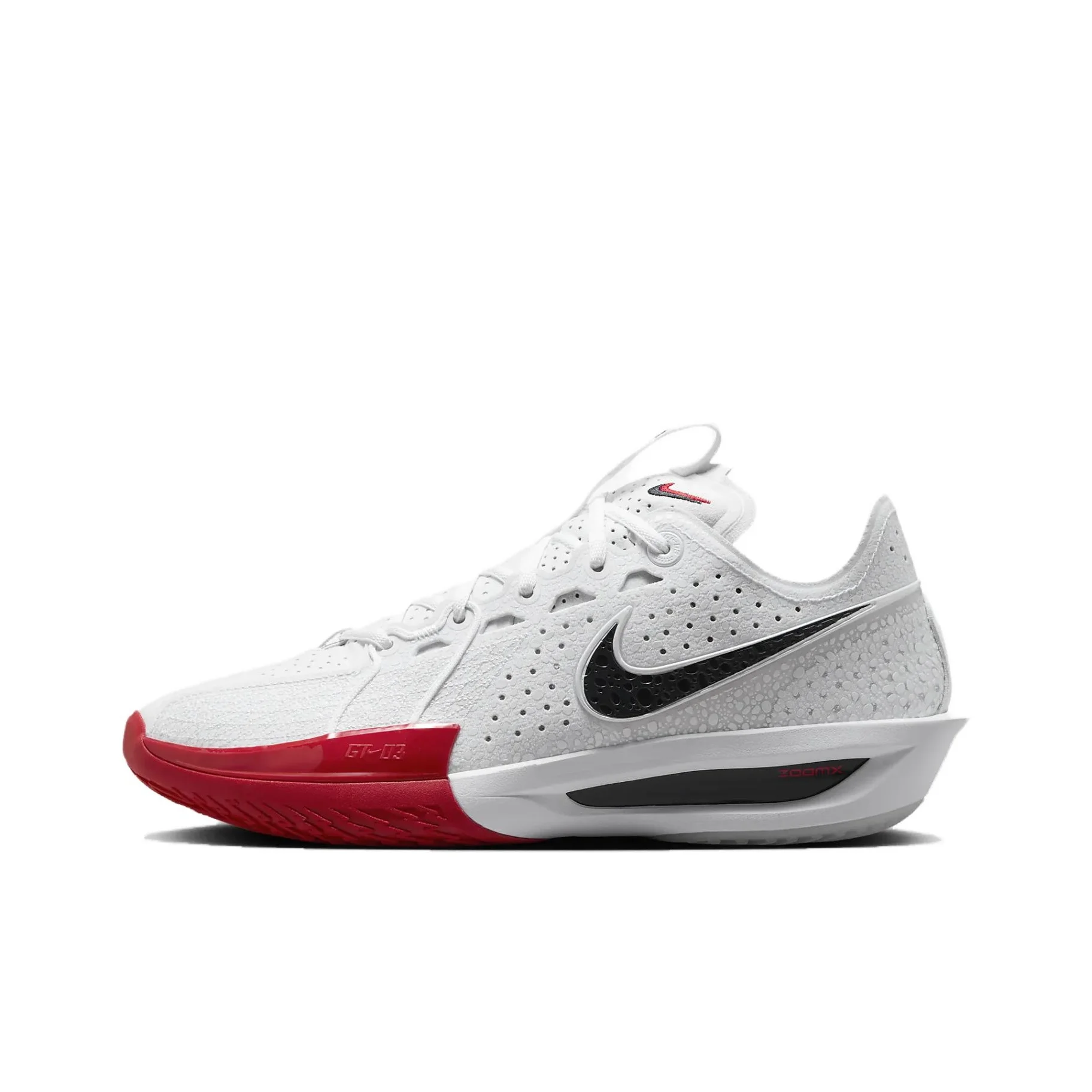 Nike G.T. Cut 3 Comfortable And Lightweight Low top Basketball Shoes Unisex White Red DV2913-103