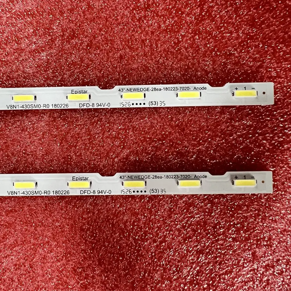 Imagem -04 - Faixa de Retroiluminação Led para Samsung Ue43n5570au Ue43n5540au Ue43n5510au Ue43n5500au Un43nu710df Un43nu7100p Un43nu7100k Un43nu7100g